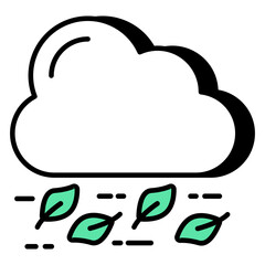 A perfect design icon of windstorm 