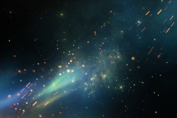 Abstract background of soft focus bokeh lights