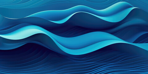 Abstract blue background with waves sea ocean water curves