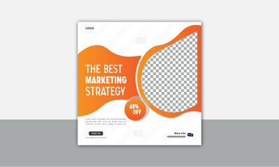 Fototapeta premium modern trend professional business social media post design corporate vector file print layout 