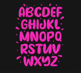 Pink bubble font Generative AI