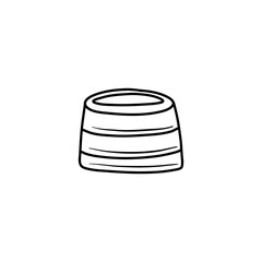 Chocolate line art illustration. chocolate doodle  vector illustration