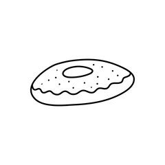 doughnut doodle. donut doodles hand drawn vector,illustration