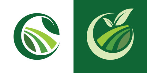 logo design farm icon vector illustration