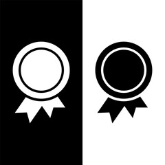 black and white medal icon