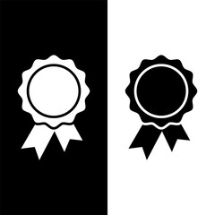 black and white medal icon