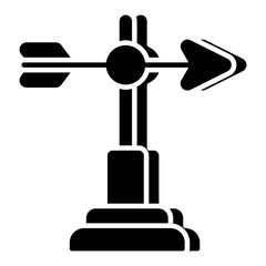 Editable design icon of weathercock