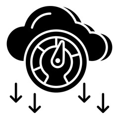 Trendy vector design of cloud speed