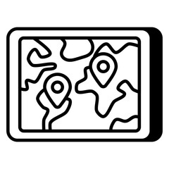 A unique design icon of mobile location