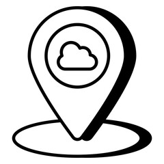 A unique design icon of weather location