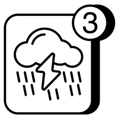Thunderstorm icon in perfect design