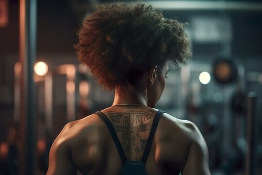 Chica haciendo crossfit en el gimnasio