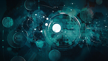 Obraz premium Precision and Symmetry in Healthcare: Circular Shapes and Patterned Surfaces in a Technology Concept
