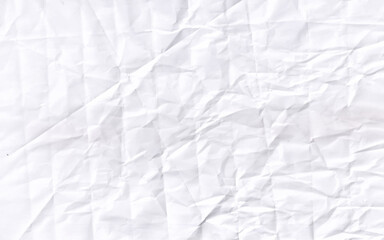 Crumpled paper texture vector background. White wrinkled sheet. Old vintage page with a glowing center and grunge vignette.