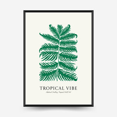 Abstract floral posters template. Modern trendy Matisse minimal style. Tropical jungle. Hand drawn design for wallpaper, wall decor, print, postcard, cover, template, banner. 