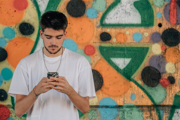 young man with mobile phone