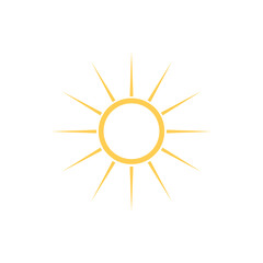 Sun icon. Vector graphics in flat style