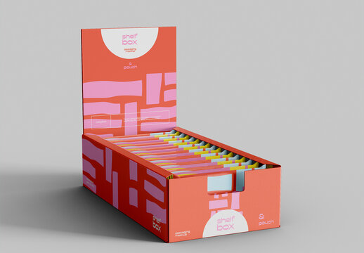 Shelf Box Packaging Mockup 
