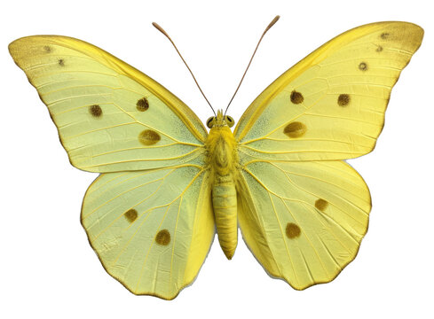 Flying Brimstone Butterfly Isolated on a Transparent or white Background as PNG, Generative AI animal