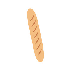 Long bread icon. Vector. Illustration. Cartoon bread. Baked bread. French bread icon.