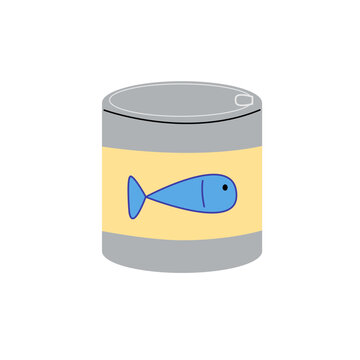 Fish can icon. Vector. Illustration.