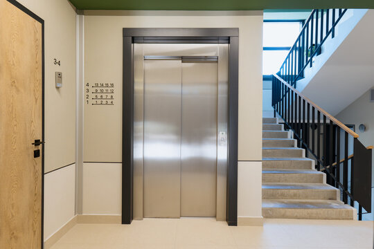 Elevator in an apartment house