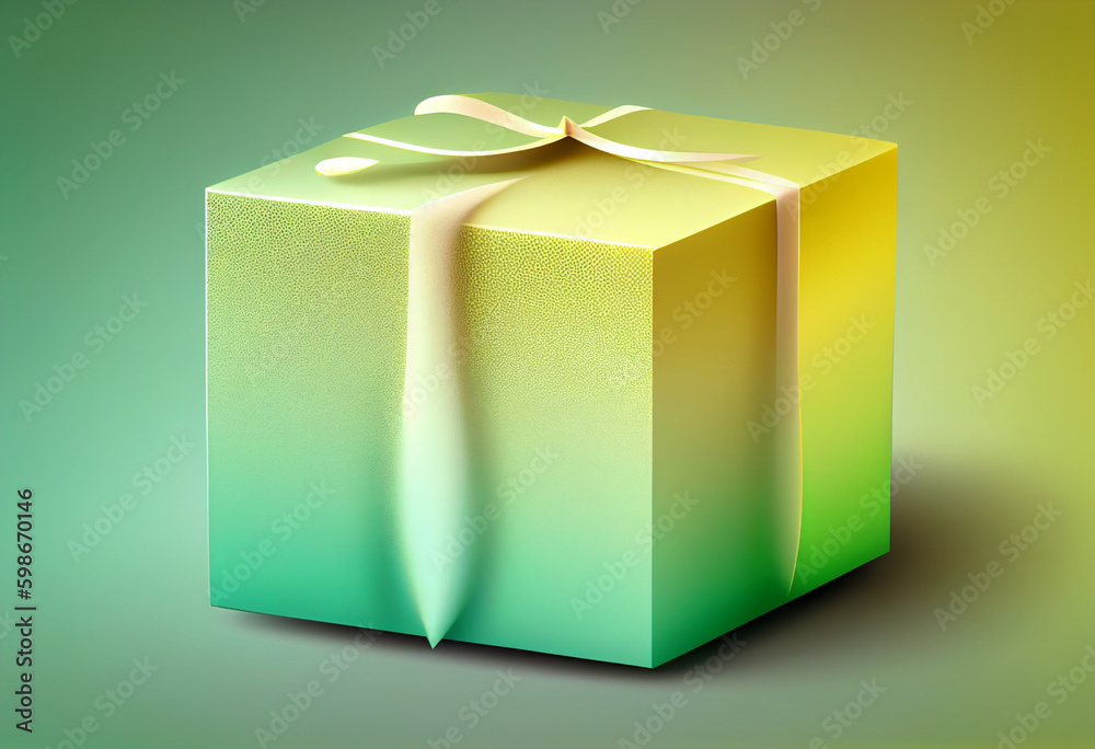 Poster Beautiful abstract colorful background background green and yellow colors. Generative AI technology.
