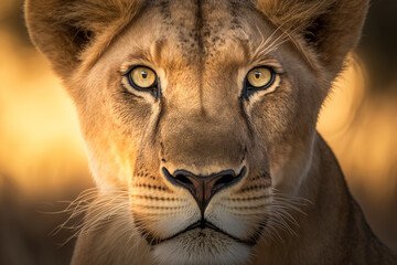 close up of a lion