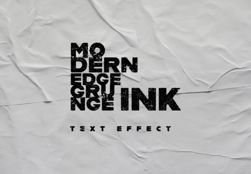Modern Edge Grunge Ink Text Effect