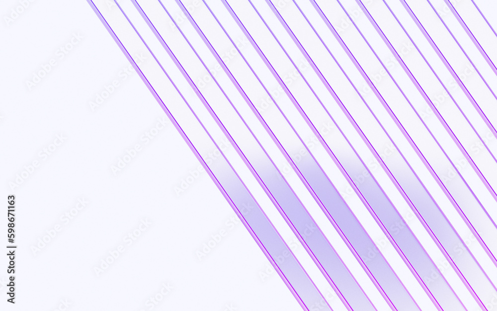 Aufkleber abstract glass line shapes with colorful gradient. 3d rendering illustration for graphic design, presentation or background 