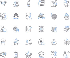 Sustainable Living line icons collection. Green, Organic, Environment, Recycle, Energy, Conservation, Eco-friendly vector and linear illustration. Zero-waste,Lifestyles,Renewables Generative AI