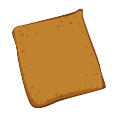 Slice of rye bread. Food. Clipart.