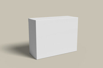 Rectangular Packaging Box Blank Mockup