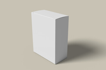 Rectangular Packaging Box Blank Mockup