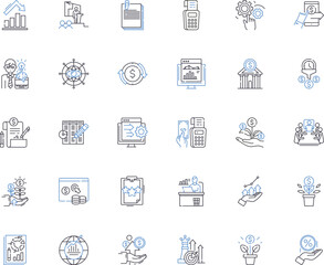 Property assessment line icons collection. Appraisal, Valuation, Assessment, Evaluation, Property, Real estate, Market vector and linear illustration. Value,Tax,Assessor outline signs Generative AI