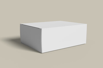 Rectangular Packaging Box Blank Mockup
