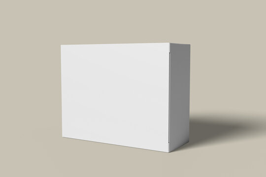 Rectangular Packaging Box Blank Mockup