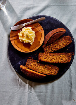 Cornbread with butter