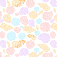  summer pattern with seashells