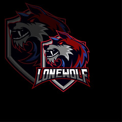 lone wolf logo, gaming logo, versatile and business logo design.