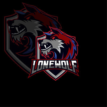 lone wolf logo, gaming logo, versatile and business logo design.