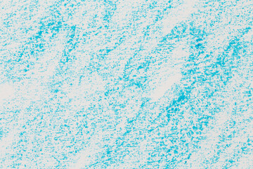 Wax crayon hand drawing blue background