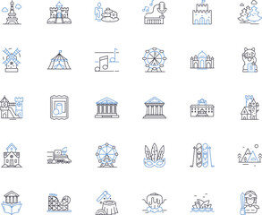 Fototapeta na wymiar Legacy line icons collection. Heritage, Tradition, Inheritance, Remembrance, Ancestry, Lineage, Endowment vector and linear illustration. Perpetuity,Continuity,Succession outline signs Generative AI
