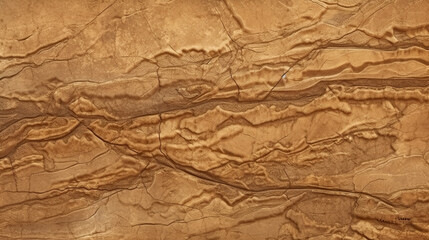 A close up of limestone, sandstone, vibrant golden yellow rough stone surface. AI generative warm yellow natural background