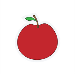 Apple Fruits Sticker Cartoon