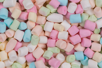 Colorful marshmallows as background