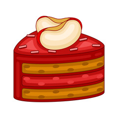 Apple cakes in vector illustration