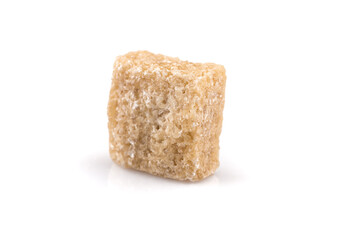brown sugar cube isolated