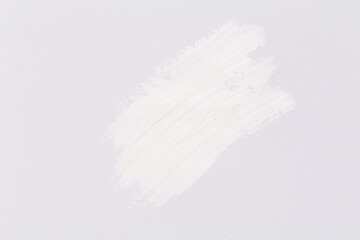 Paint brush stroke over the white paper
