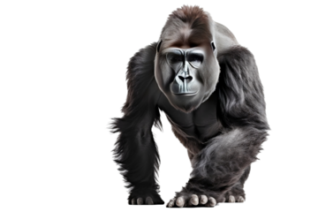 Gorilla on white background
